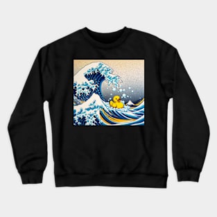 Bubble Wave Duck Kanagawa: National Bubble Bath Day Crewneck Sweatshirt